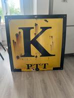 Groot Emaille PTT Kabelbord K - 80x80cm, Ophalen
