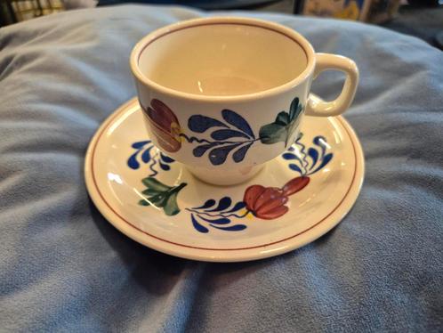 Boerenbont Kop en Schotel - Boch, Antiek en Kunst, Antiek | Servies los, Ophalen of Verzenden