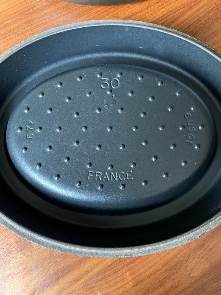 Le Creuset Doufeu Braadpan - Maat 30, Huis en Inrichting, Keuken | Potten en Pannen, Gebruikt, Koekenpan of Braadpan, Gietijzer