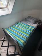 Bed met matras - Eenpersoons, Ophalen, Gebruikt, Eenpersoons, Zwart