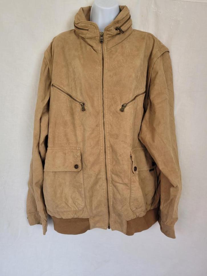 Stoere lichtbruine heren jas mt L merk O.Cabrio Heins Bauer, Kleding | Heren, Jassen | Winter, Zo goed als nieuw, Maat 52/54 (L)