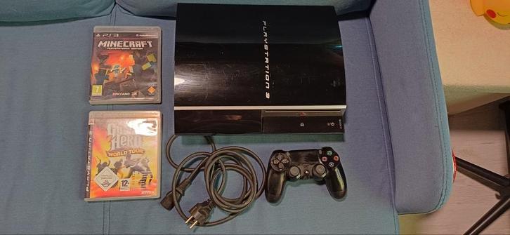 Playstation 3, Spelcomputers en Games, Spelcomputers | Sony PlayStation 3, Zo goed als nieuw, Phat, 120 GB, Met 1 controller, Met games