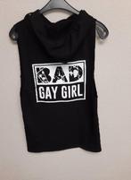 NIEUW bad gay girl shirt Mt M, Kleding | Dames, T-shirts, Maat 38/40 (M), Verzenden, Zwart, Nieuw