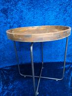 Houten Bijzettafel - rond, Gebruikt, Rond, 55 tot 75 cm, Modern