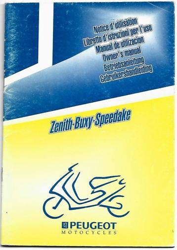 Peugeot bromfiets Zenith Buxy Speedake handleiding (5388z) beschikbaar voor biedingen