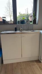 Kitchenette nieuw (kraan en sifon optioneel), Ophalen, Wit, Nieuw, 50 tot 100 cm