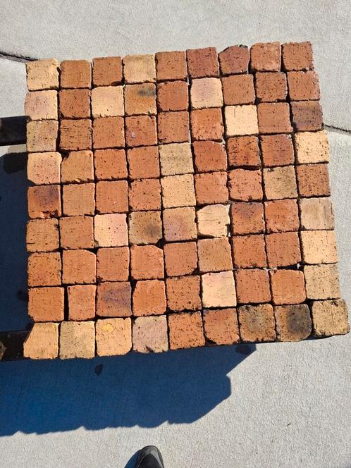 35m2 Gebakken klinker 10x10x6 cm terracotta bont, Tuin en Terras, Tegels en Klinkers, Zo goed als nieuw, Klinkers, Keramiek, 10 m² of meer