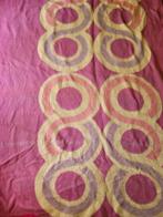 Vintage / Retro TETEM Wollen DEKEN / Sprei / Plaid Roze, Gebruikt, Tweepersoons, Ophalen of Verzenden, Deken of Dekbed