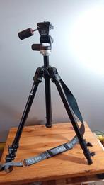 Manfrotto 144B statief met 141RC balhoofd en draagriem., Ophalen of Verzenden, Zo goed als nieuw, Minder dan 150 cm, Driepoot