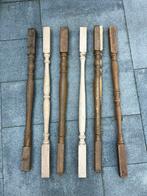 6 brocante poten / trapspijlen ong 95 cm, Doe-het-zelf en Verbouw, Ophalen, Gebruikt