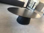 Zwarte ovale salontafel 120cm, Ophalen, Gebruikt, 100 tot 150 cm, Minder dan 50 cm