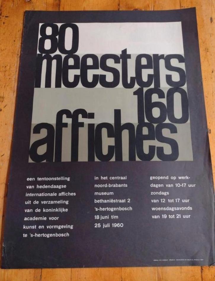 Affiche '80 Meesters 160 Affiches' 1960, Verzamelen, Posters, Gebruikt, Reclame, A1 t/m A3, Rechthoekig Staand, Ophalen of Verzenden
