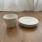 4 borden + 4 kommen Hanos Select Dinnerware, Ophalen, Zo goed als nieuw, Bord(en), Effen