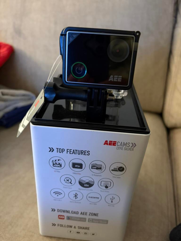AEE Action Cam Lyfe Silver - Nieuw in verpakking, Ophalen, Nieuw, Overige merken