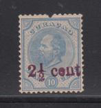 K639 curacao 1873 willem iii plakker nr 24 2 1/2 op 10  cent, Verzenden, Postfris