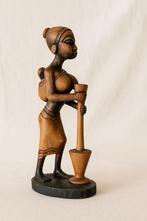 Afrikaanse vrouw met kind, Antiek en Kunst, Kunst | Beelden en Houtsnijwerken, Ophalen of Verzenden
