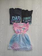 Set kleding (verjaardag) Mermaid voor kind, moeder en vader, Ophalen, Zo goed als nieuw, Overige maten