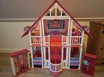 Groot Barbie Huis - 3 Delen + Meubels, Ophalen, Gebruikt, Poppenhuis