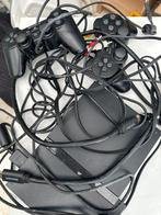 PlayStation 2 Zwart met Controllers, Gebruikt, Zwart, Ophalen of Verzenden, Met 3 controllers of meer