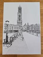 Utrecht Domtoren Pentekening, Antiek en Kunst, Ophalen of Verzenden