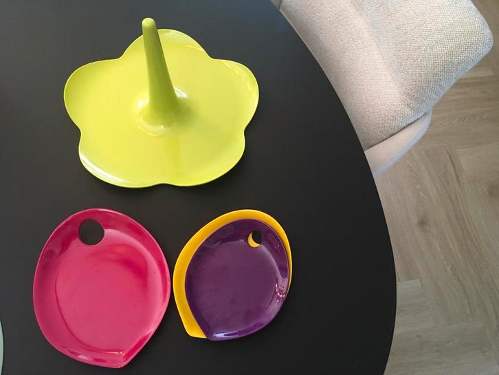 Retro Serveer Plateau - Kleurrijk & Apart!, Huis en Inrichting, Woonaccessoires | Schalen en Manden, Gebruikt, Schaal, Overige vormen