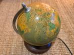 Vintage verlichte globe wereldbol, Ophalen of Verzenden, Verlicht, Gebruikt
