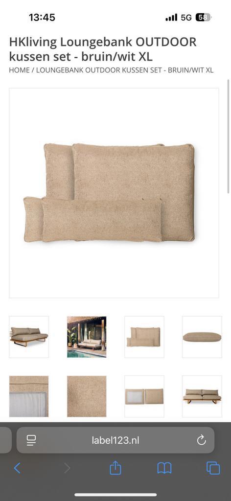 Hk living outdoor kussens 1 set, Tuin en Terras, Tuinmeubel-accessoires, Zo goed als nieuw, Ophalen