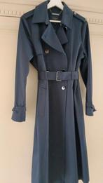 Ted baker lange stijlvolle trenchcoat marine maat 2, Kleding | Dames, Ophalen of Verzenden, Zo goed als nieuw, Blauw