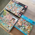 3 Legpuzzels: Wasgij, Rembrandt, Puss in Books, Ophalen, 500 t/m 1500 stukjes, Zo goed als nieuw, Legpuzzel
