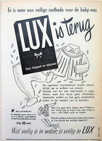 34 vintage advertenties reclames Lux 35-70 wasmiddel Smurf beschikbaar voor biedingen