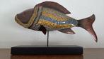 Metalen mozaïek vis sculptuur., Antiek en Kunst, Ophalen of Verzenden