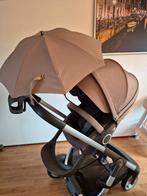 Mooie Stokke kinderwagen - compleet met accessoires!, Kinderen en Baby's, Kinderwagens en Combinaties, Gebruikt, Verstelbare duwstang