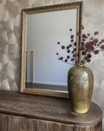 Vintage Gouden Spiegel, Ophalen of Verzenden, Rechthoekig, 50 tot 100 cm, 100 tot 150 cm
