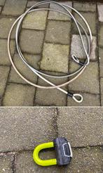 Dikke geplastificeerde anti-diefstal-kabel 8m met slot 2, Motoren, Accessoires | Sloten, Ophalen of Verzenden, Zo goed als nieuw