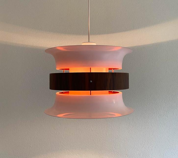 Vintage refurbished Lakro hanglamp 70’s, Huis en Inrichting, Lampen | Hanglampen, Zo goed als nieuw, Minder dan 50 cm, Metaal