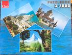 Puzzel 3x1000 st; Amalfi, Lake Thun, Matterhorn. Wild Horse, Ophalen of Verzenden, Meer dan 1500 stukjes, Zo goed als nieuw, Legpuzzel