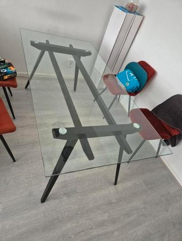 Glazen tafel 90 x 180 x 75cm