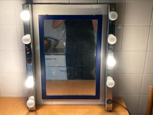 Make up spiegel/ kapspiegel met lampen, Huis en Inrichting, Woonaccessoires | Spiegels, Zo goed als nieuw, Minder dan 50 cm, Minder dan 100 cm
