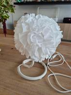 Schattig Tafellampje met Stoffen Kap, Ophalen, Zo goed als nieuw, Metaal, Modern