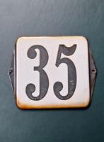 Emaille huisnummer bordje 35, Antiek en Kunst, Antiek | Emaille, Ophalen of Verzenden