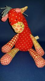 Giraffe rode knuffel L. Dake & Zn. 34cm, prima conditie 5A29, Kinderen en Baby's, Speelgoed | Knuffels en Pluche, Tweedehands verkoop