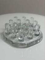 Vintage brutalist Georgshütte theelicht rechaud glas, Ophalen of Verzenden