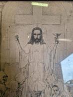 Antieke religieuze prent 1932 communie, Antiek en Kunst, Antiek | Religie, Ophalen of Verzenden