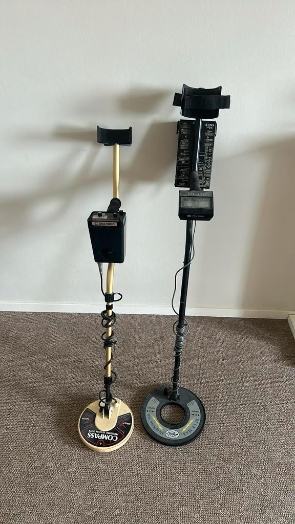 Metaaldetector (compass en Whites), Hobby en Vrije tijd, Metaaldetectors, Gebruikt, 30 cm of minder, Overige merken, Discriminatie metaaldetectie