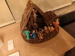 Kerststal met figuren, Antiek en Kunst, Antiek | Religie, Ophalen of Verzenden