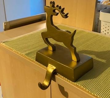 Zwaar metalen goudkleurig hert / rendier (Colmore) beschikbaar voor biedingen