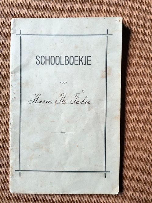 Harm Rochus Faber 1912 schoolboekje OLS Groningen 1919-1925, Antiek en Kunst, Antiek | Boeken en Bijbels, Ophalen of Verzenden