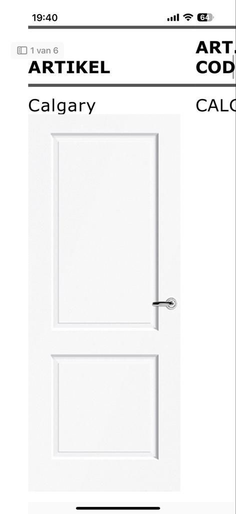 2 Nieuwe Opdekdeuren Rechtsdraaiend 93x211.5cm, Doe-het-zelf en Verbouw, Deuren en Horren, Nieuw, Binnendeur, 200 tot 215 cm, 80 tot 100 cm