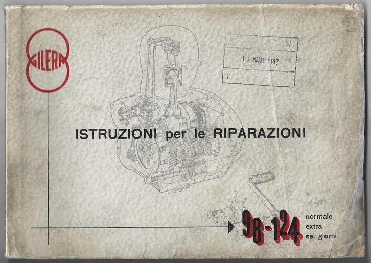 Gilera 100 cc - 125 cc reparatieboek riparazioni (7179z), Motoren, Handleidingen en Instructieboekjes, Overige merken, Ophalen of Verzenden