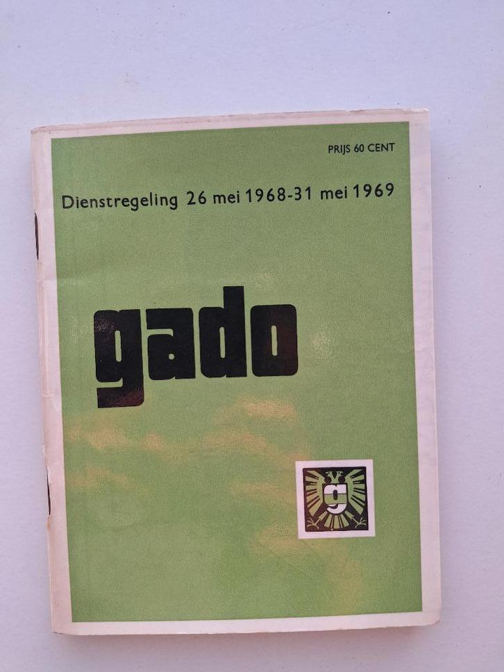 GADO GRONINGEN DIENSTREGELING INGAANDE - 26 MEI 1968, Verzamelen, Spoorwegen en Tramwegen, Gebruikt, Bus of Metro, Boek of Tijdschrift